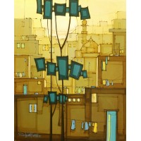 Salman Farooqi, 24 x 30 Inchc, Acrylic on Canvas, Cityscape Painting-AC-SF-077